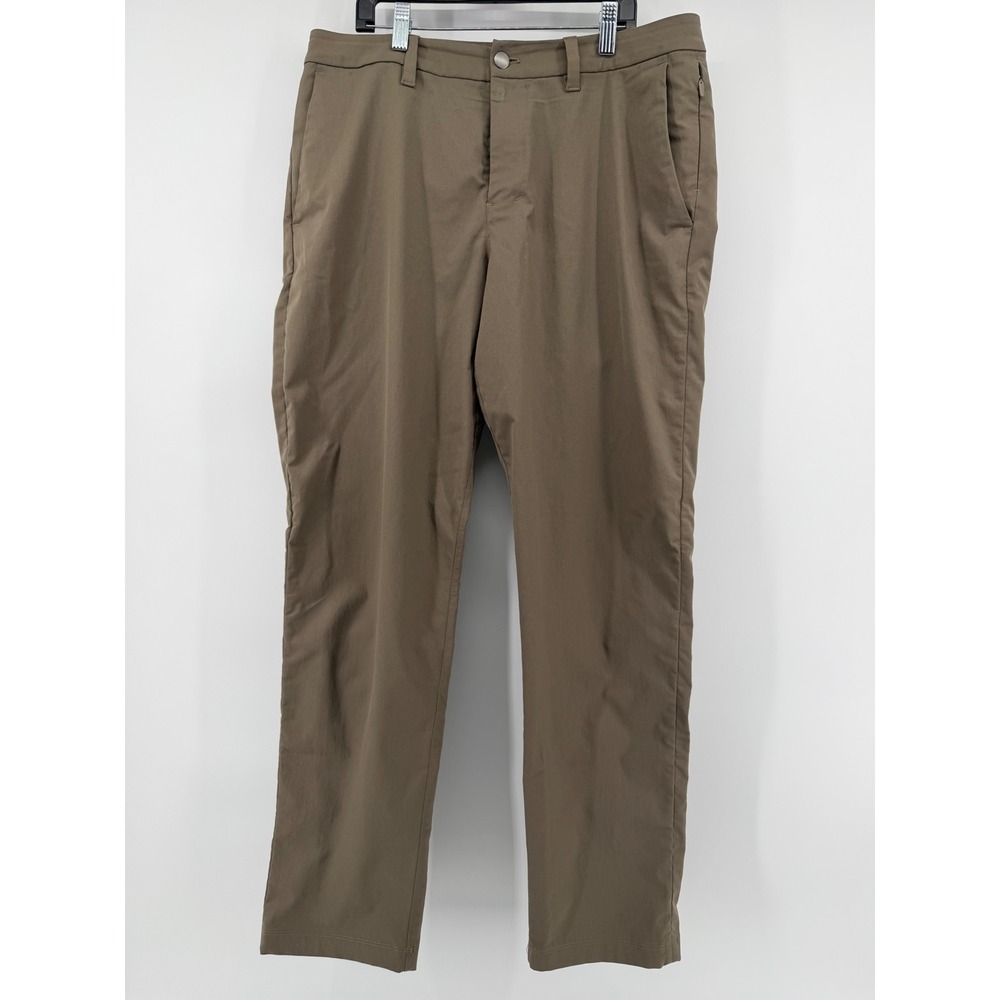 Lululemon Commission‎ Pant Slim Warpstreme Tan Mens 33 LM5B08S